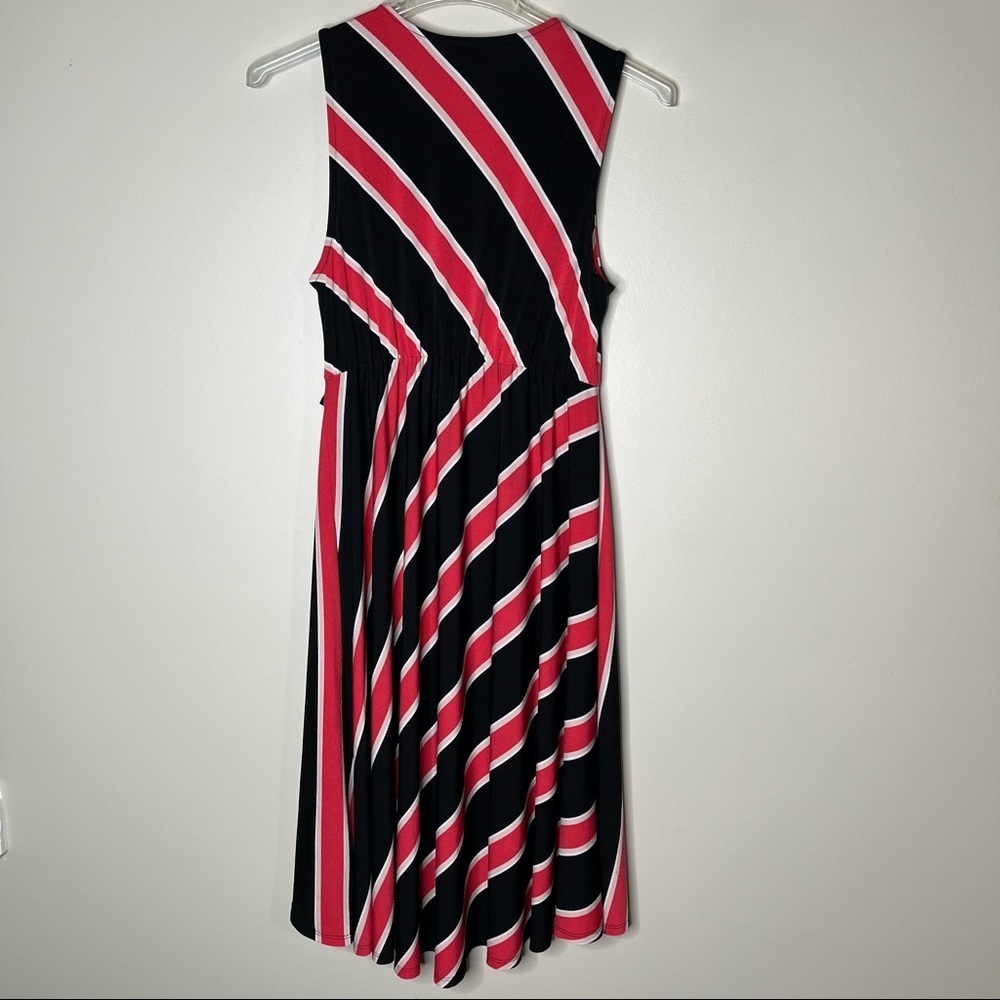 Torrid Color Block Faux Wrap Sleeveless Surplus Front High Low Dress SZ 00 (M/L) - Picture 10 of 14